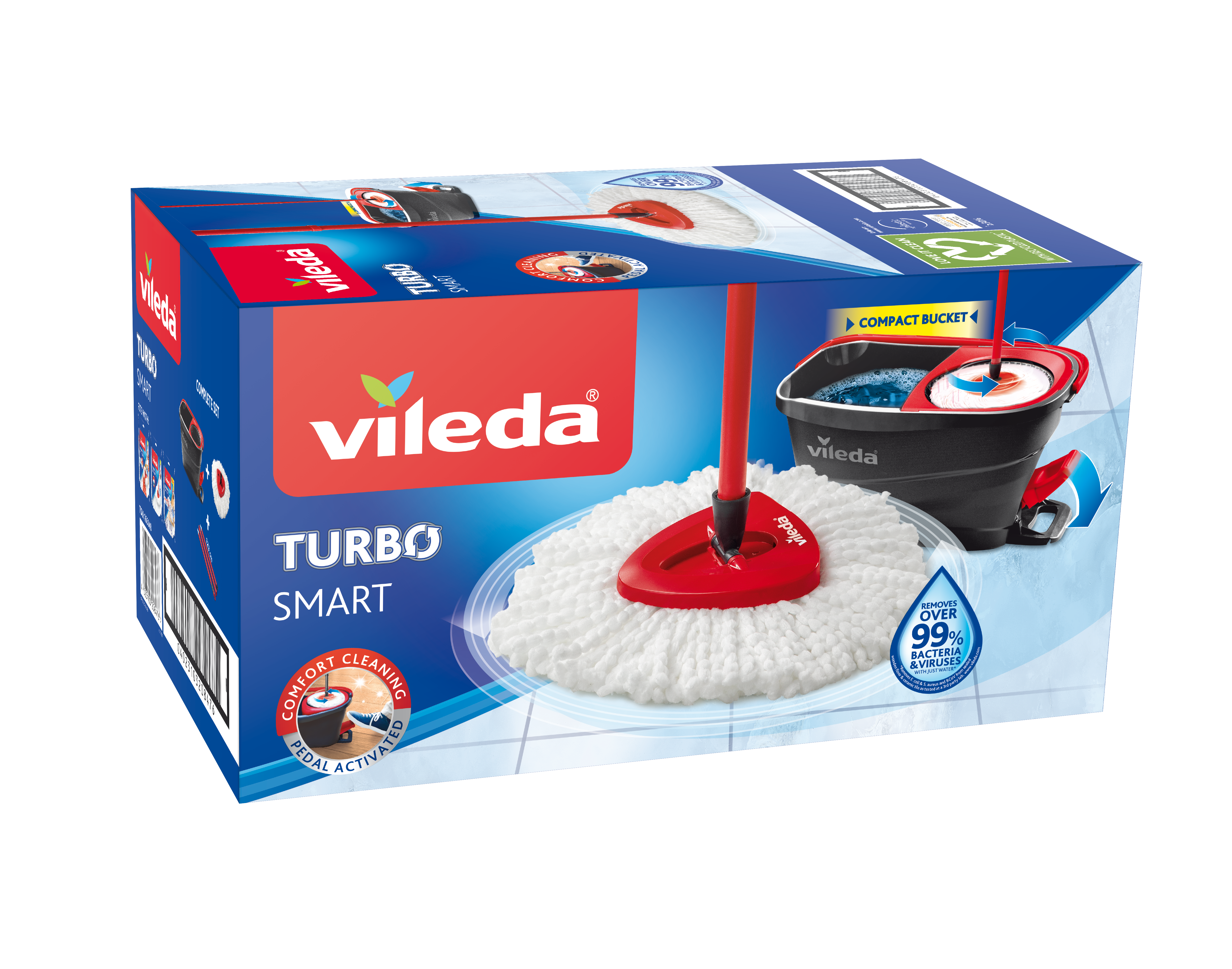 Kit turbo smart mopa + cubo vileda