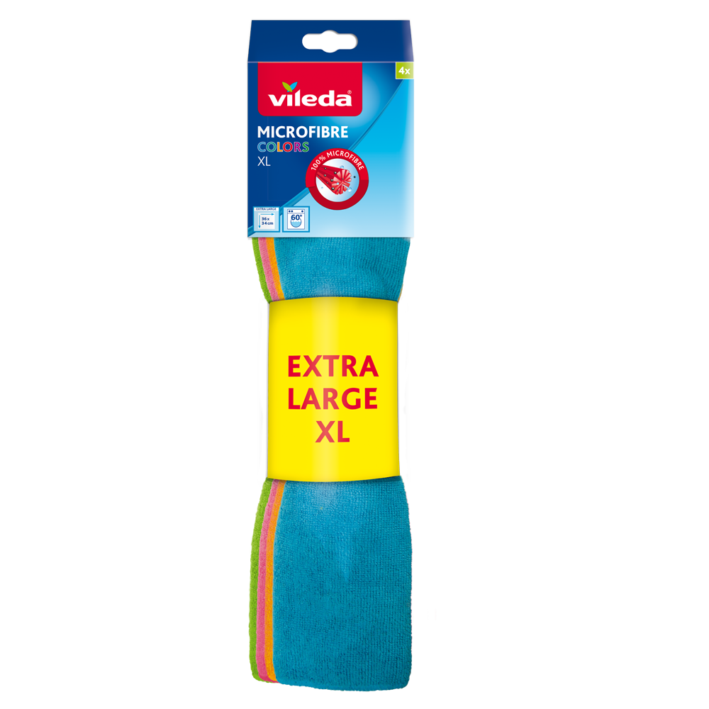 Bayeta microfibra colors xl vileda 3+1