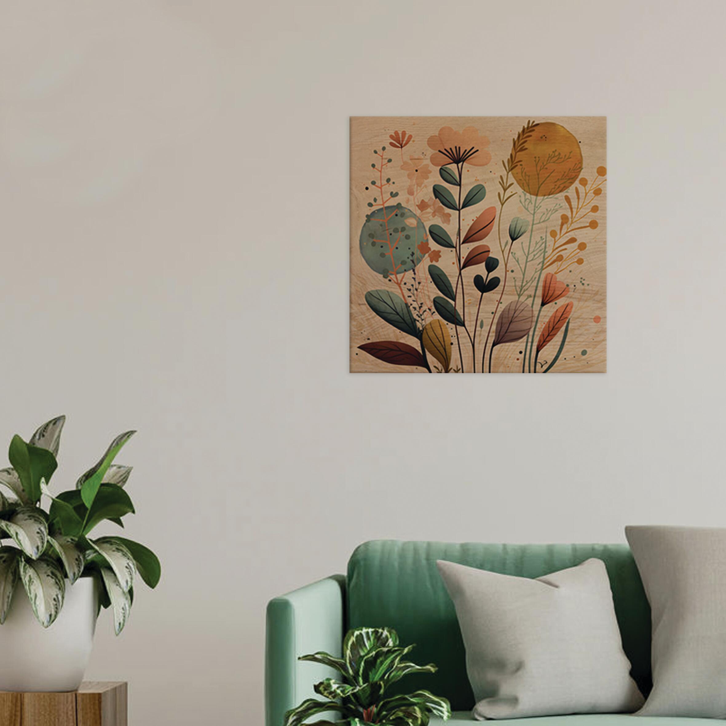 Decorazione da parete su mdf Leaves , multicolore 29 x 29 cm - 2