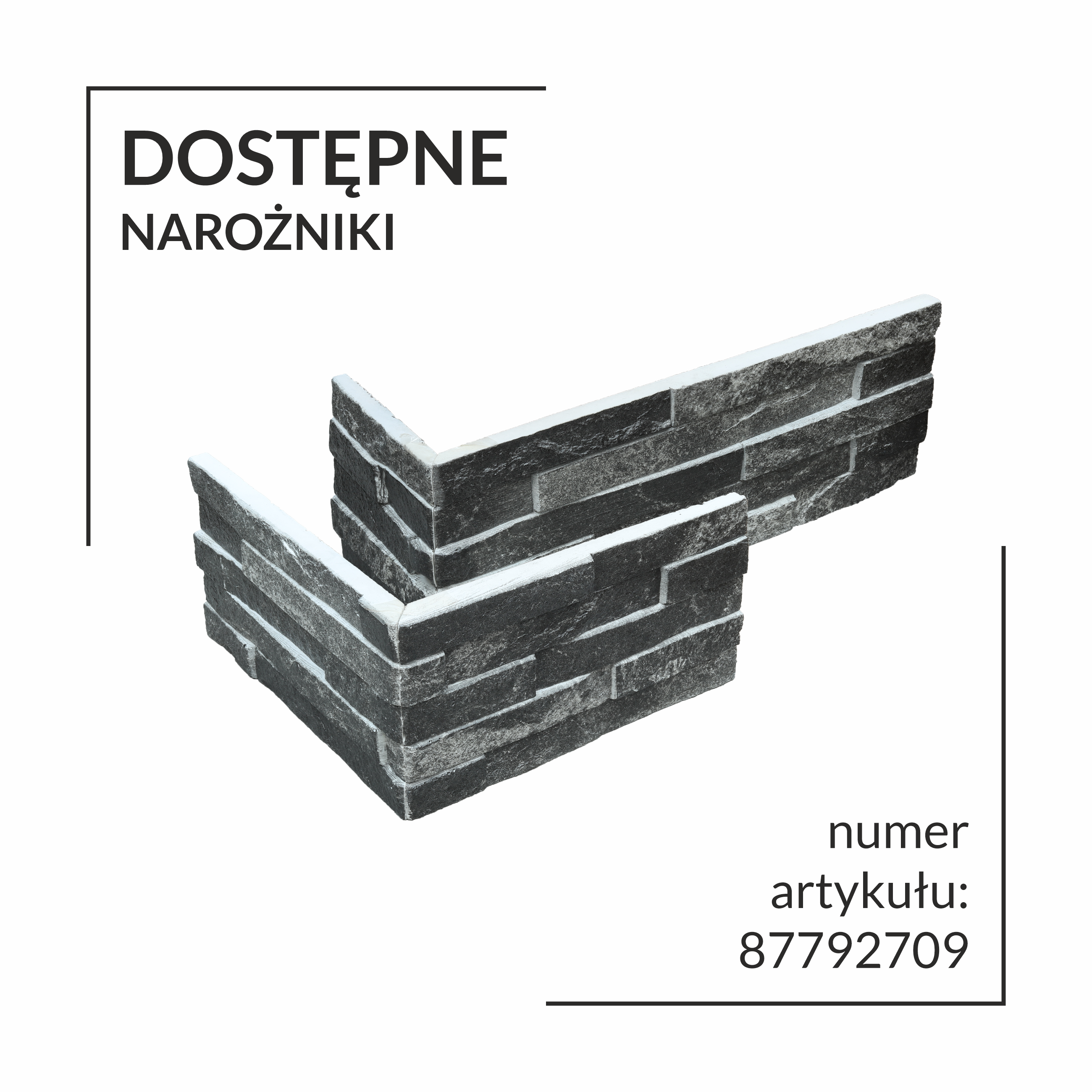 Kamień elewacyjny dekoracyjny betonowy Mont Blanc Nero 0.44 m2 Max-Stone - 11
