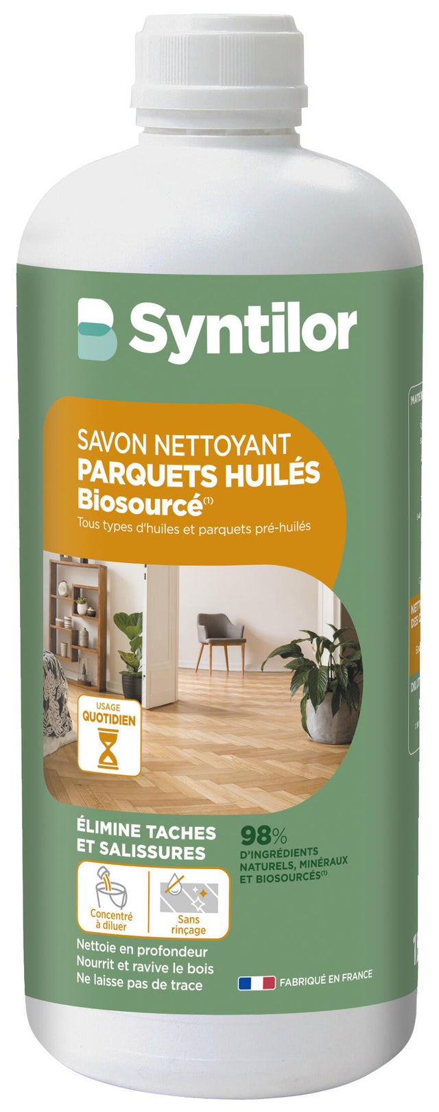 Savon nettoyant parquet huilé biosourcée SYNTILOR 1L
