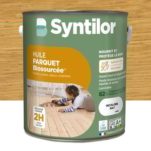 Huile bois intérieur parquet SYNTILOR, incolore Biosourcée mat, 5l