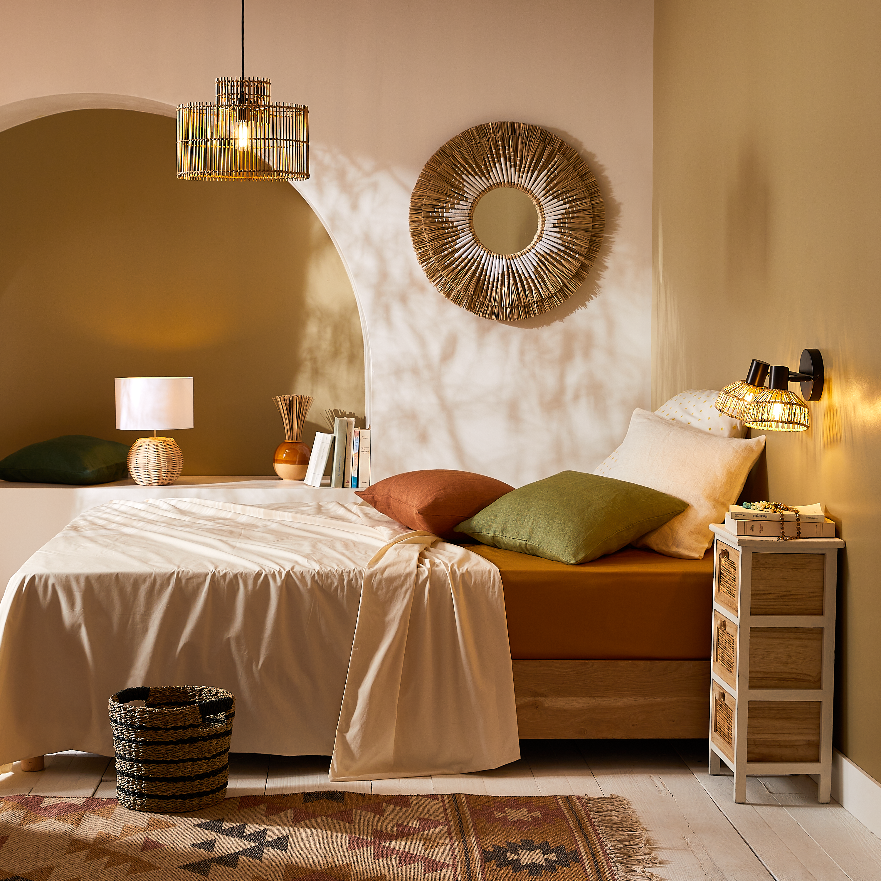 Rampe de 2 spots, E14, acier/corde, Mikona, INSPIRE - 10