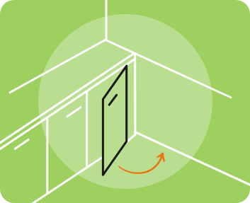 Deixe um espaço entre a parede e o último módulo