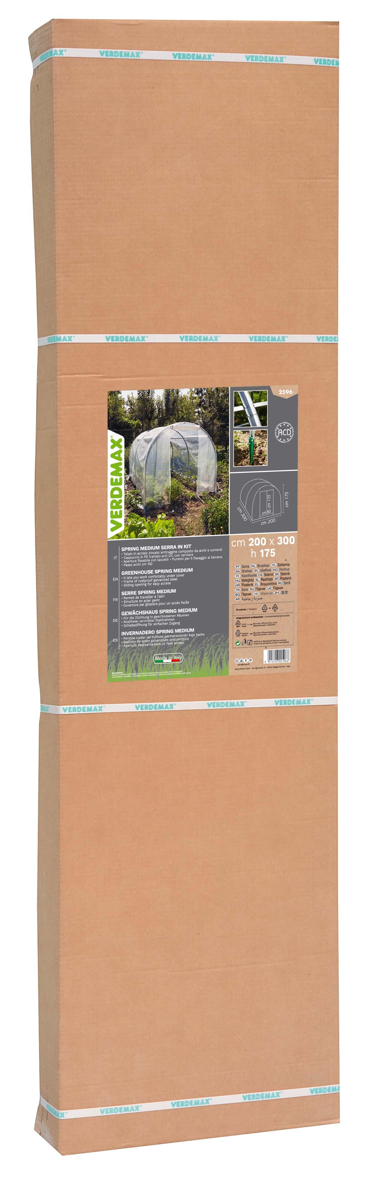 Serra da giardino VERDEMAX Tunnel Spring Medium H 175 cm, L 200 x P 300 cm - 2