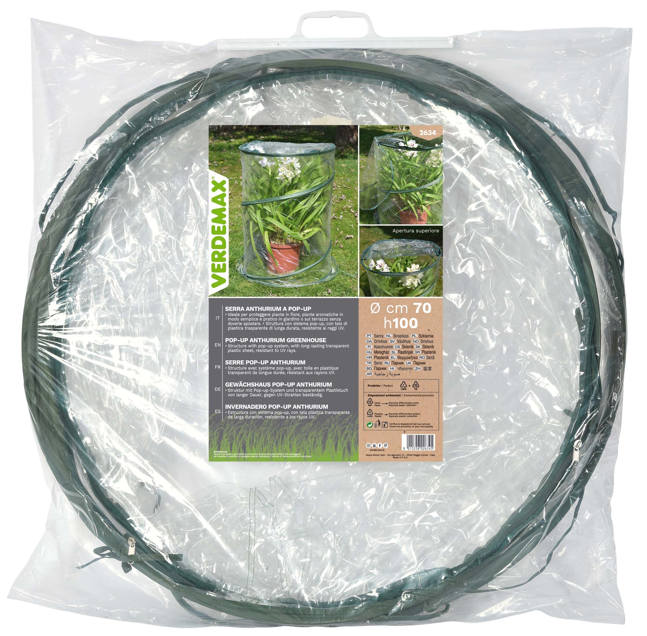 Serra da giardino VERDEMAX Pop-up H 110 cm, L 70 x P 70 cm - 7