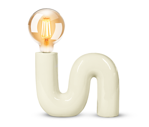 Lampe Pop s, vanille, céramique, H.20 cm, E27