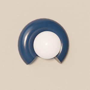 Applique Pop, céramique bleu, Diam 24cm, G9