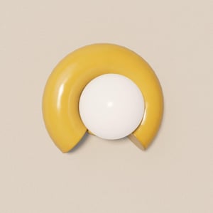 Applique Pop, céramique jaune, Diam 24cm, G9