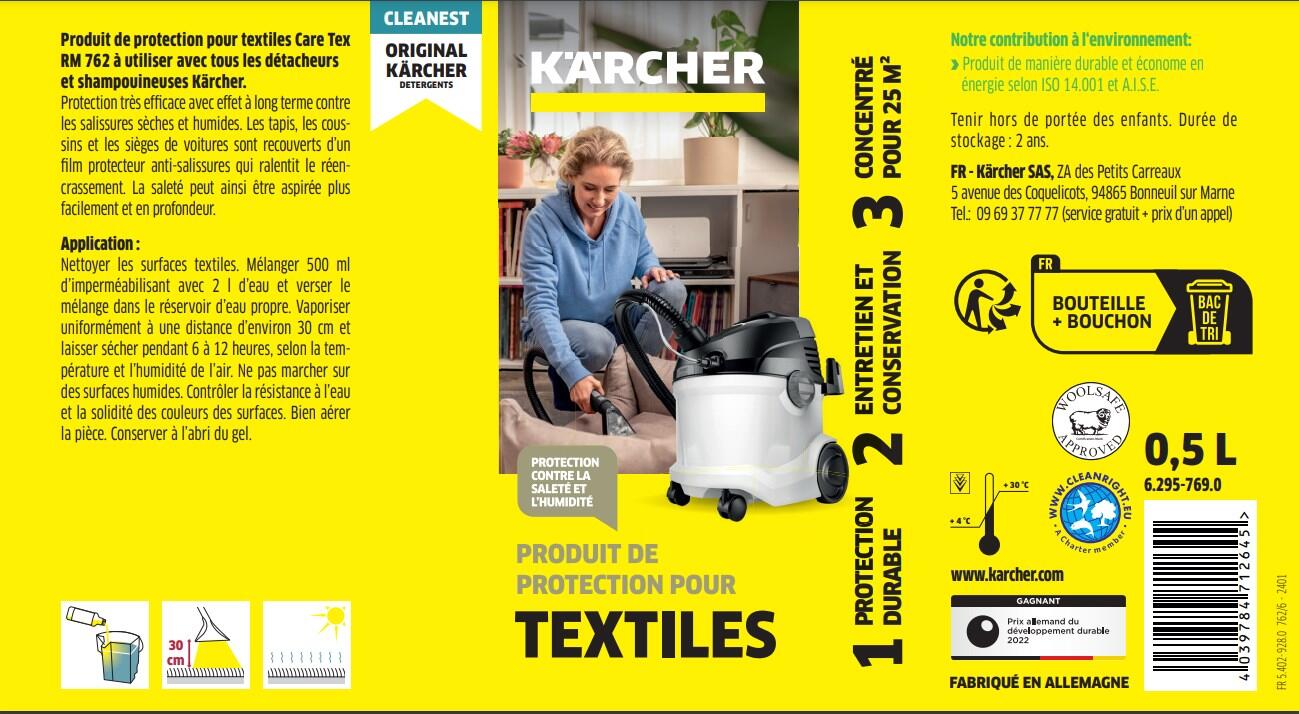 Nettoyant protecteur pour revêtement textile, KARCHER 0.5 l - 3