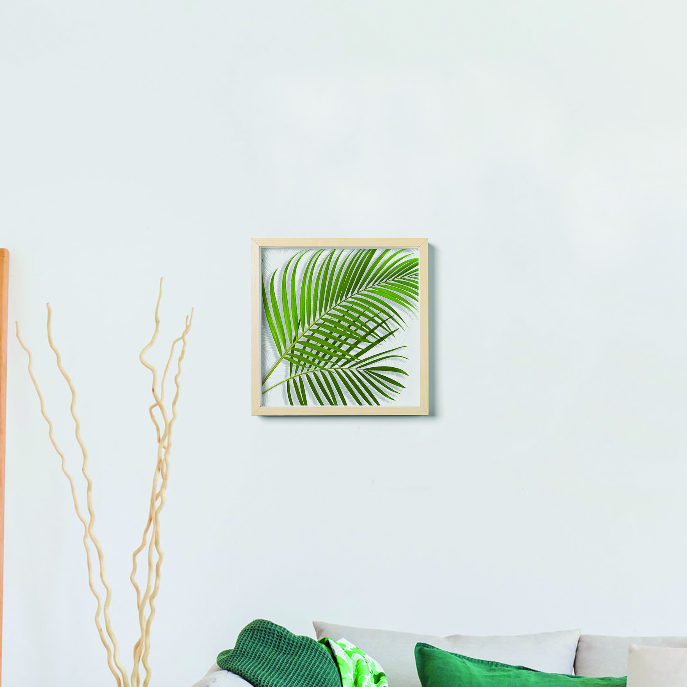 Stampa incorniciata su plexiglass Palm Leaves verde 30 x 30 cm - 2