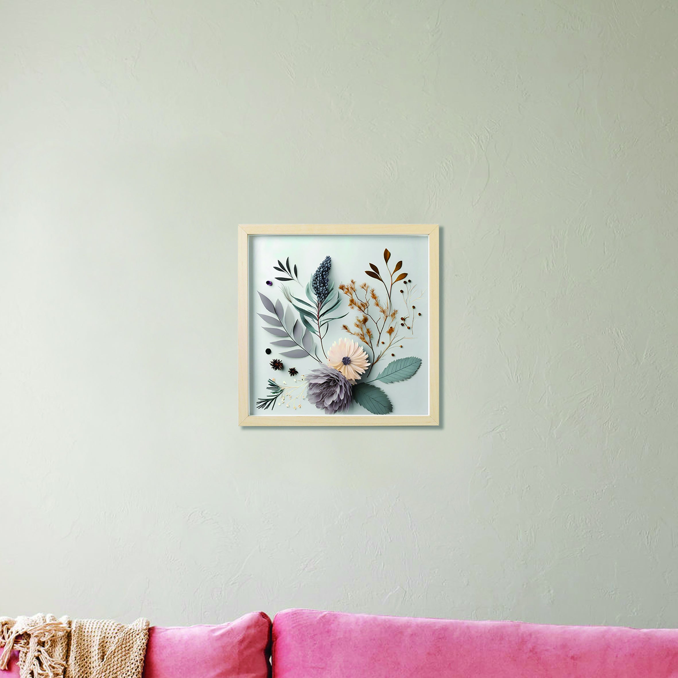 Stampa incorniciata su plexiglass Dry flowers multicolore 30 x 30 cm - 2
