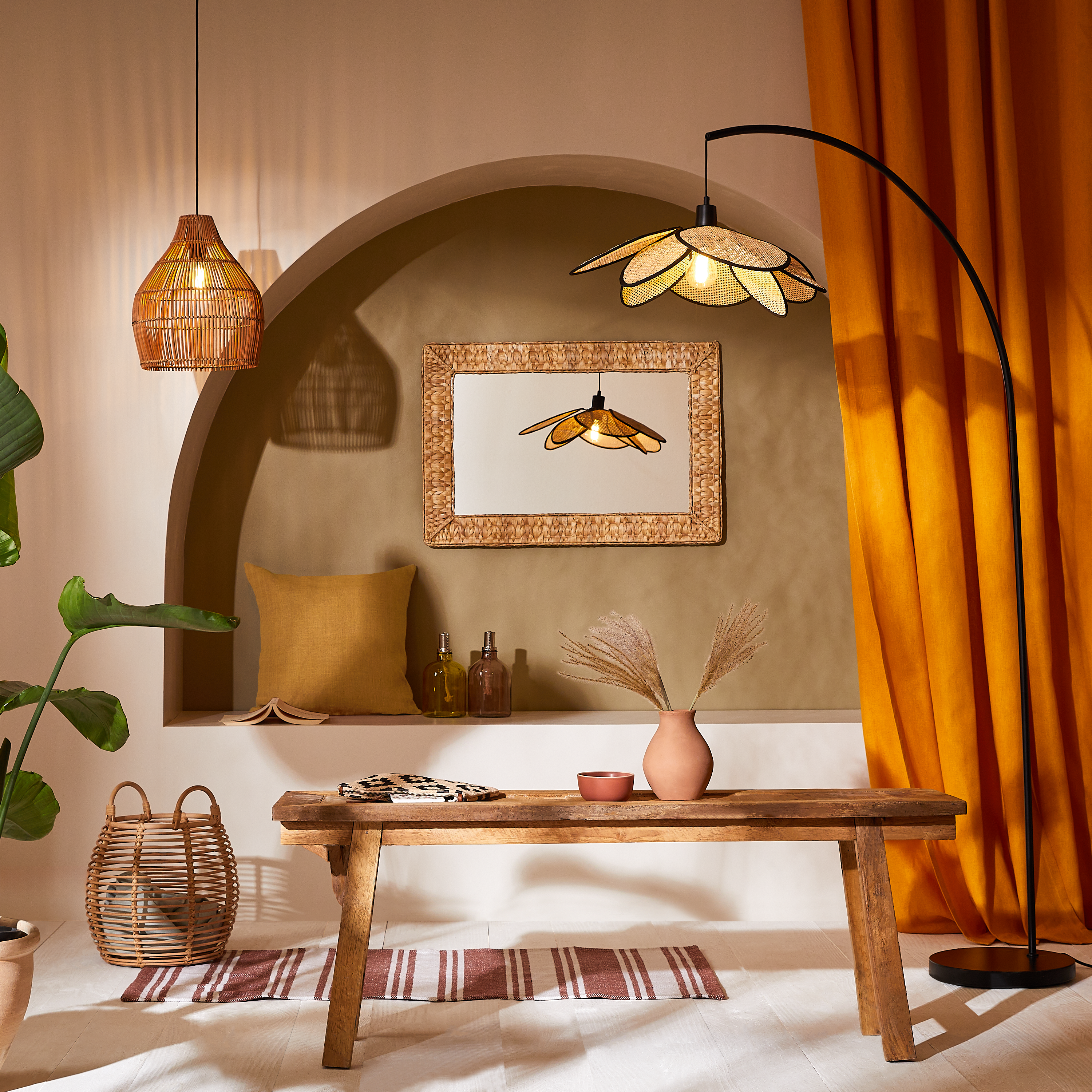 Lampadaire Bamako, acier, noir,  H.175 cm INSPIRE, E27 - 5