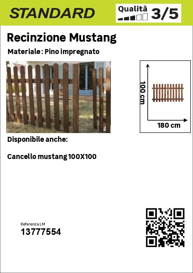 Staccionata CERLAND MUSTANG BROWN in legno naturale galvanizzato L 180 x H 100 cm, Sp 3 mm - 11