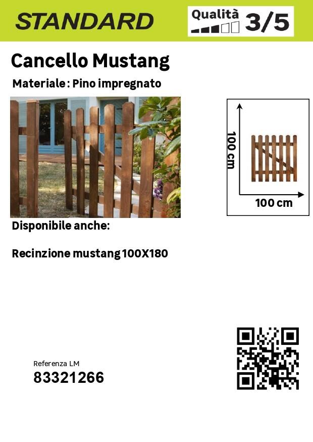 Cancelletto CERLAND MUSTANG BROWN in legno marrone H 100 x L 100 cm - 8