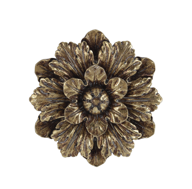 Objet décoratif sans cadre Fleur, doré EMDE