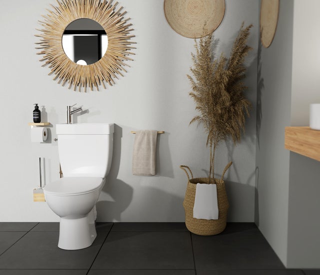 Pack WC à poser sans bride Manille duo, lave-mains et robinet intégré, GODART