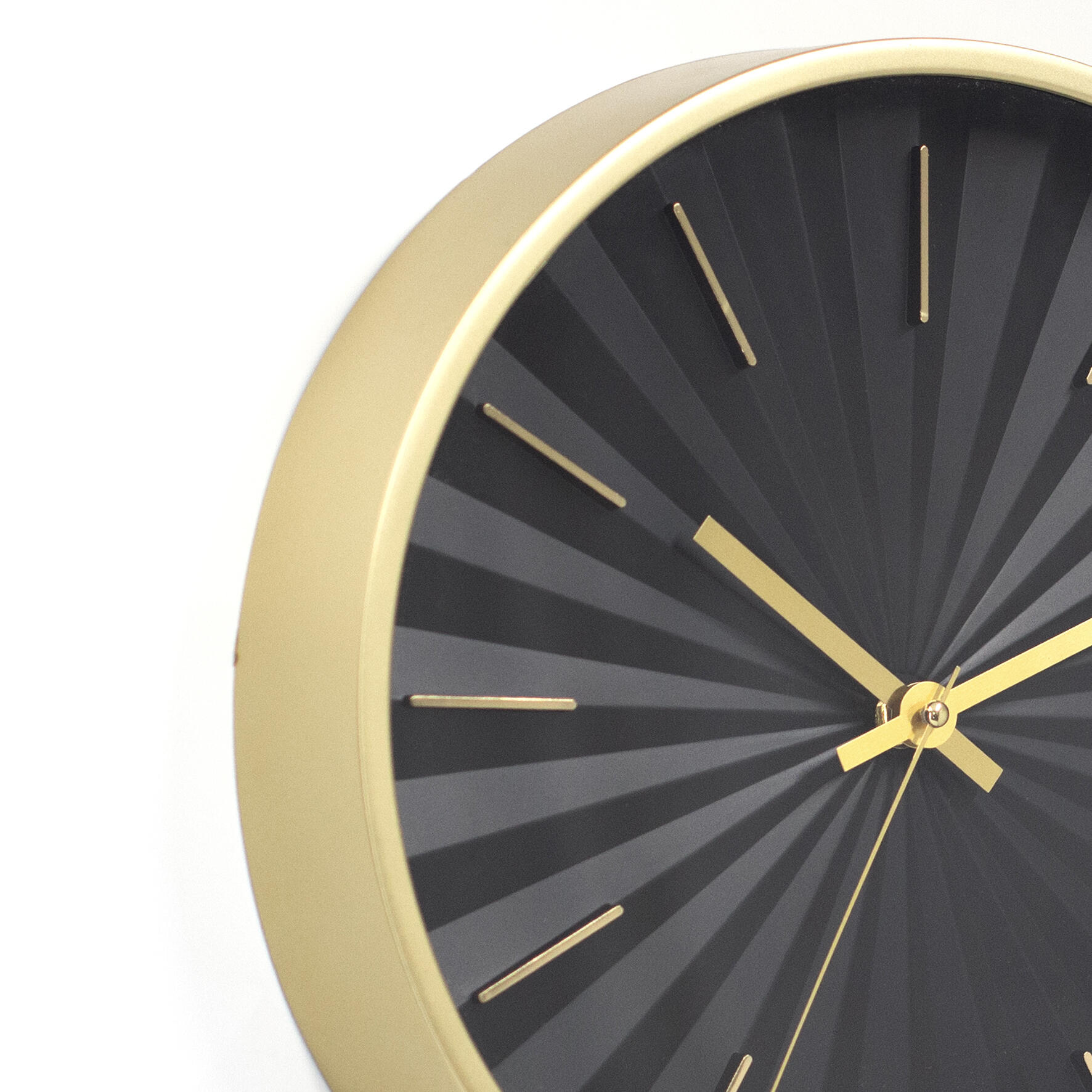 Orologio a parete Plissè in pvc, nero - 3