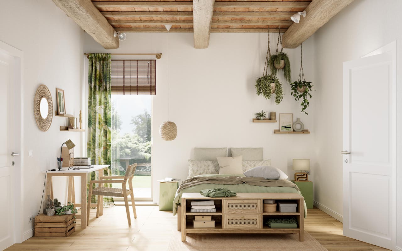 Diapositive Camera rustica con travi a vista