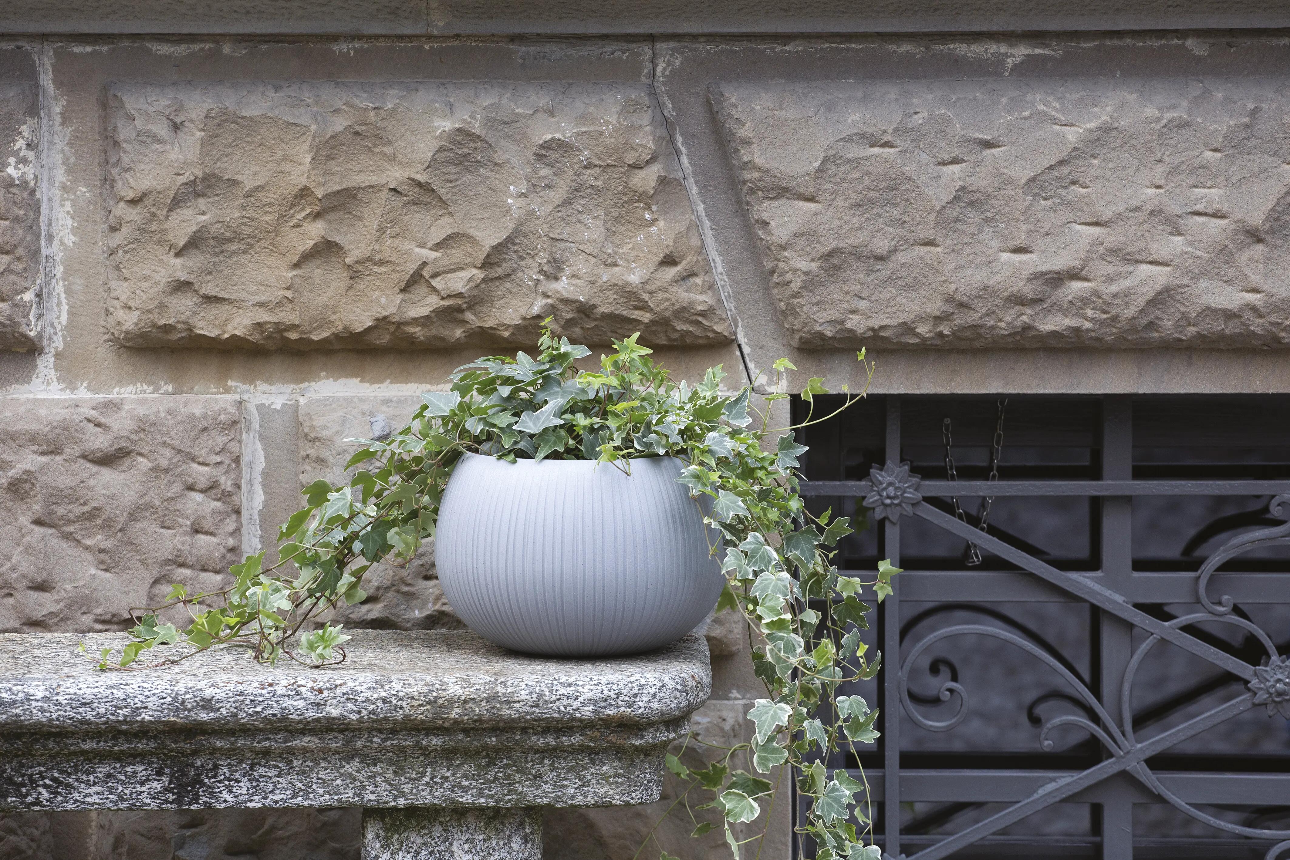 Vaso PROSPERPLAST in polipropilene grigio H 19.5 x ø 29 cm - 2
