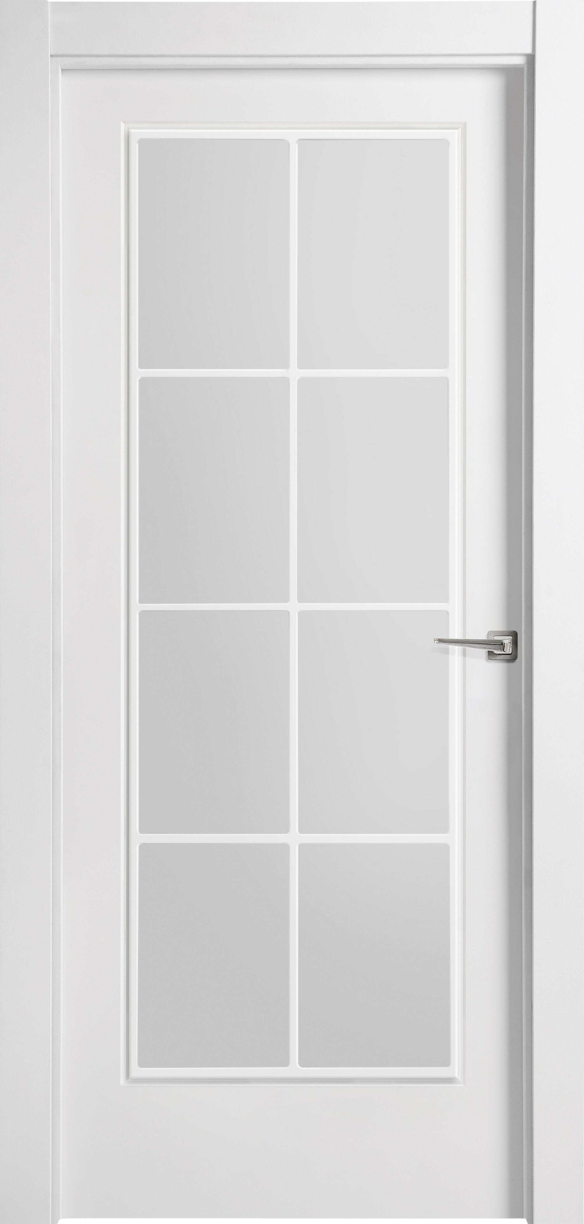 Puerta de interior abatible con cristal maciza lacada Line Plus Marsella blanco apertura izquierda cerco de 7x3 anchura 62.5cm - 4