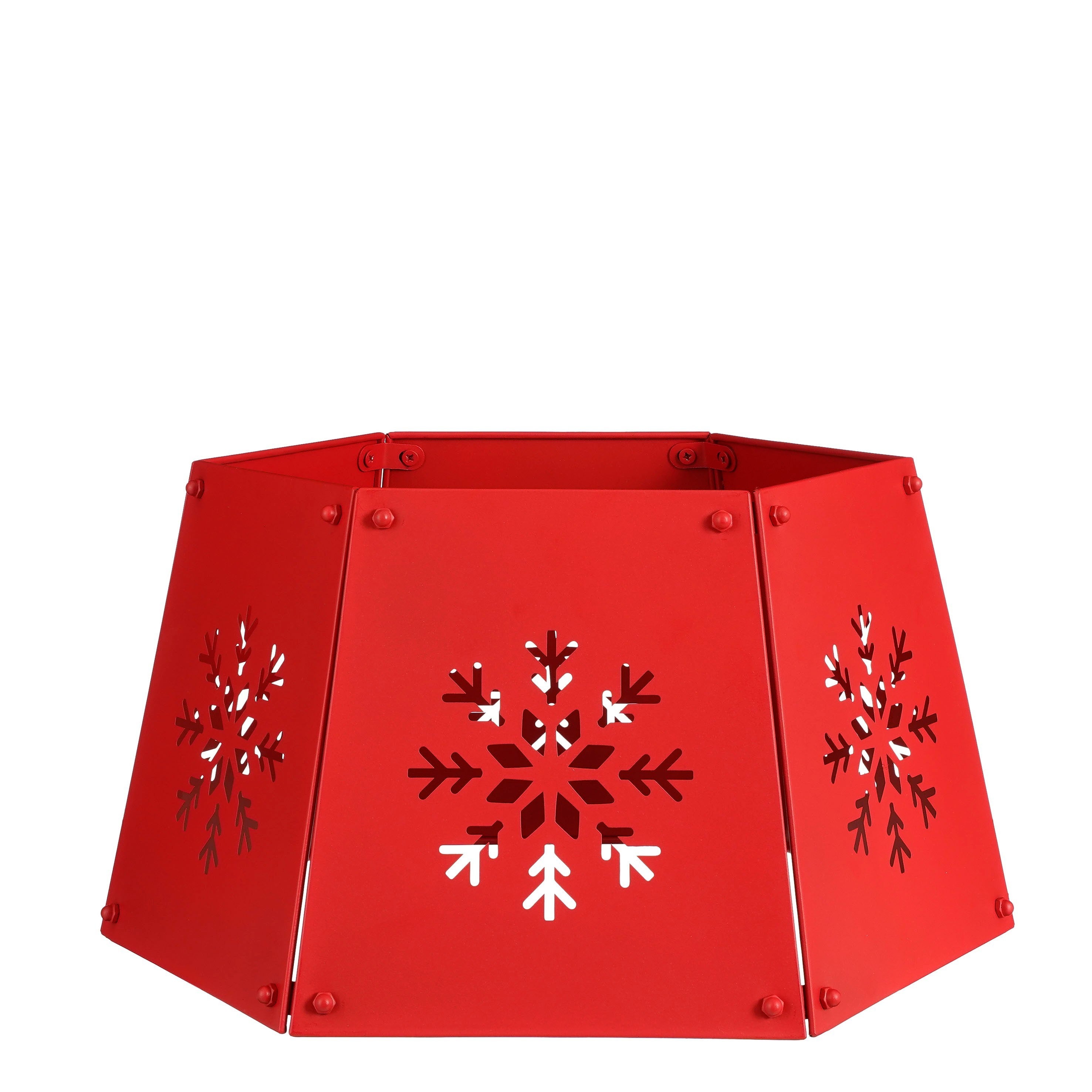 Base de árbol metal rojo plegable 26x50 cm