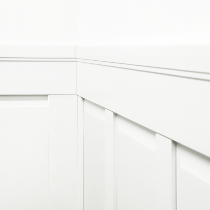 Boazeria angielska MDF biała wytłoczka duża Fllow