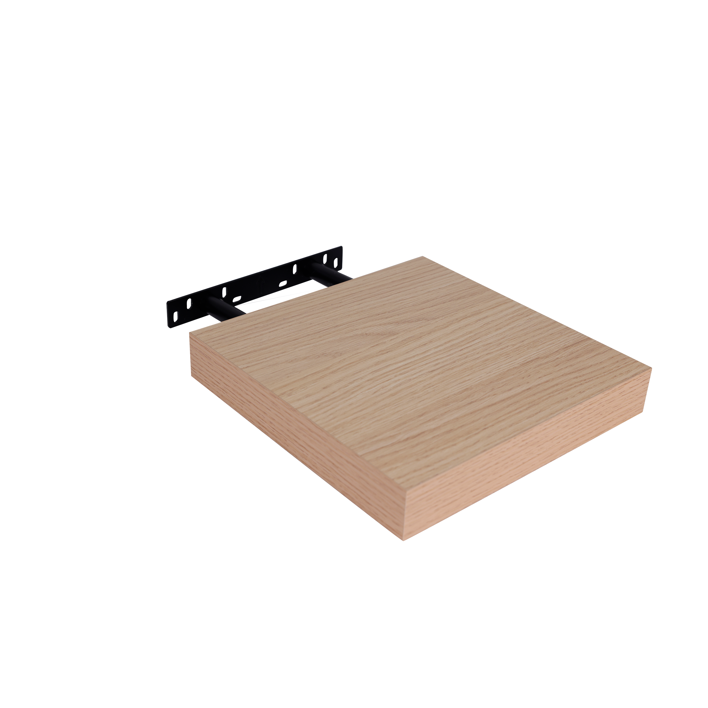 Estante de pared de madera mdf spaceo cuadrado en color roble de 23.5x23.5 cm