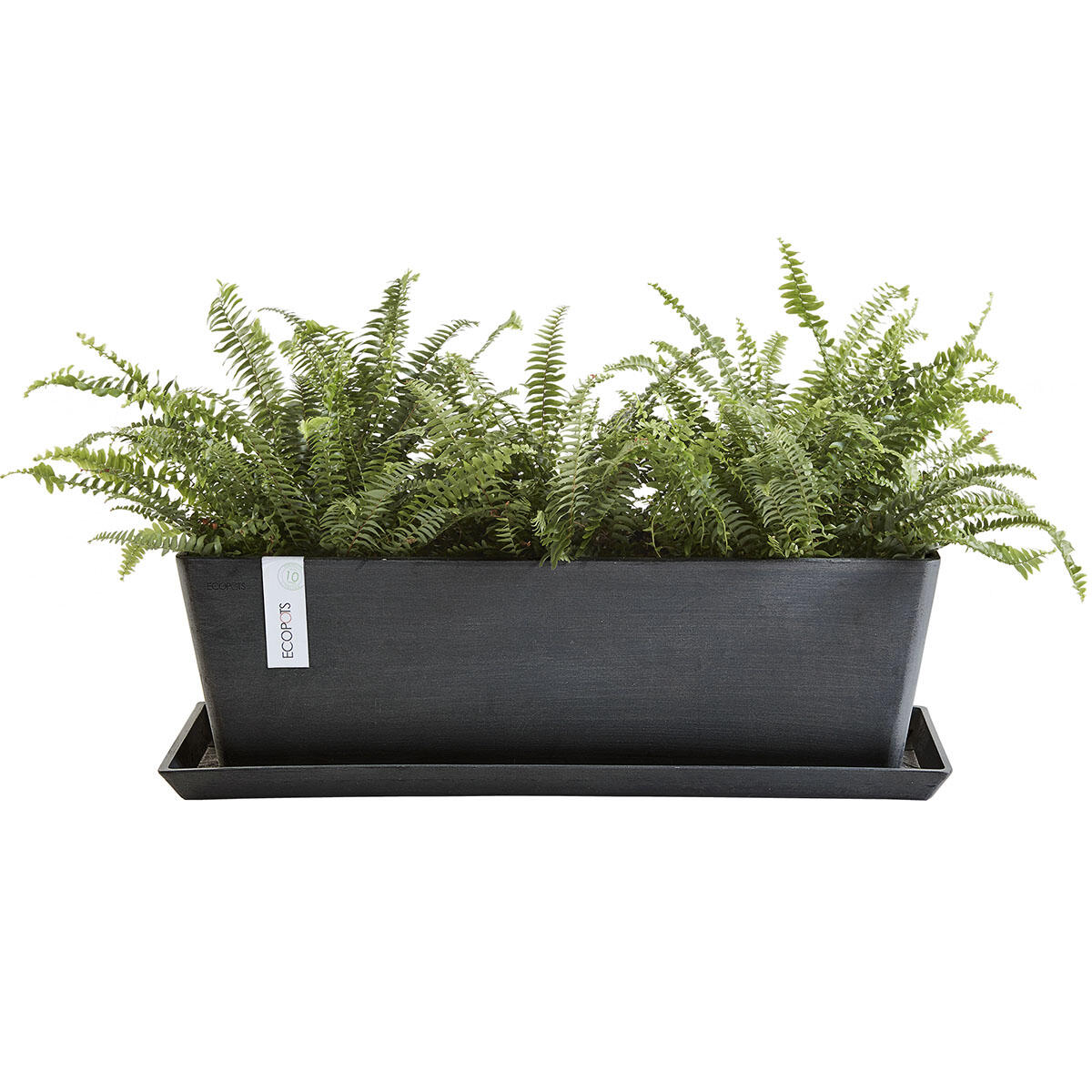 Fioriera Bruges ECOPOT'S in polipropilene antracite H 17 x L 55 x P 17 cm - 2