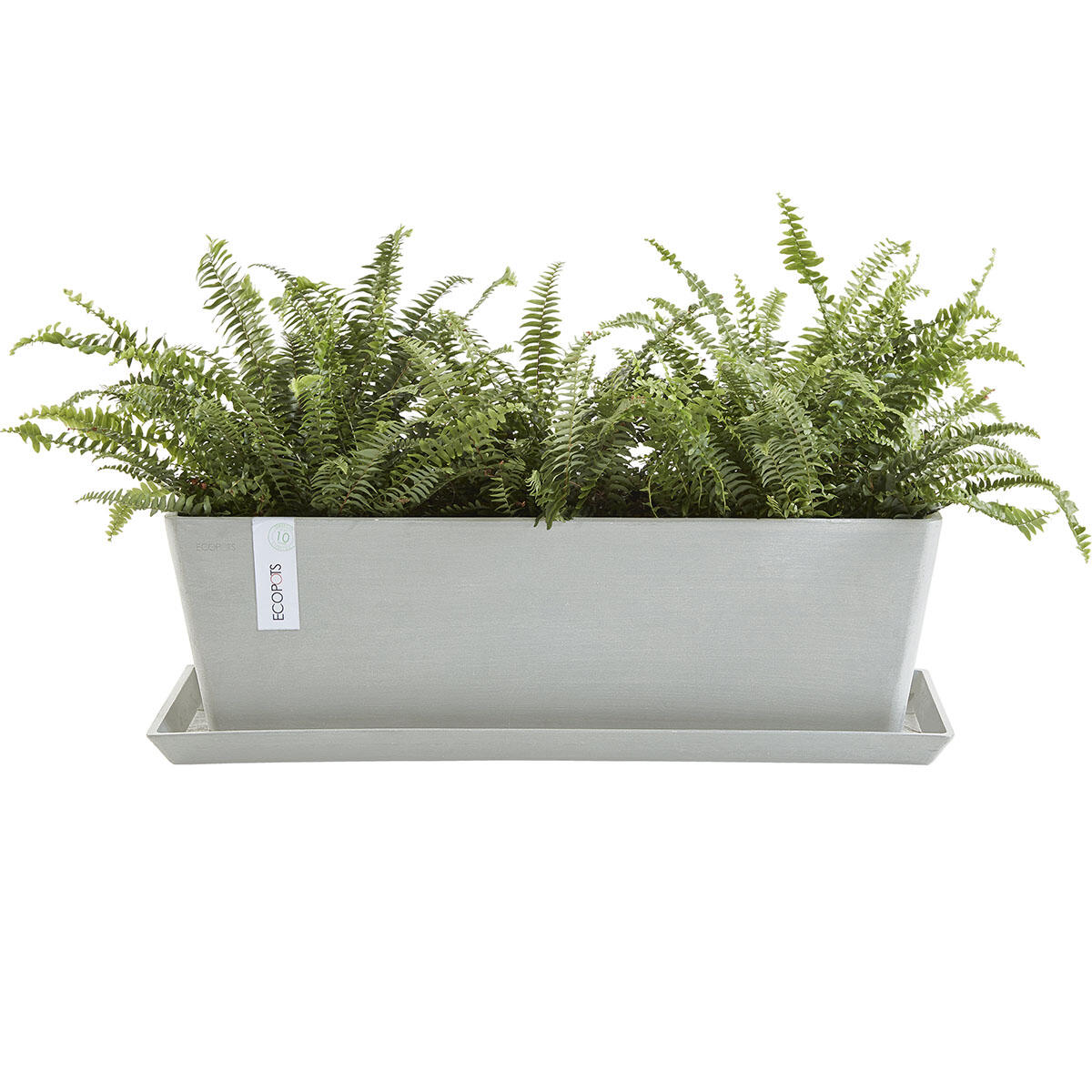 Fioriera Bruges ECOPOT'S in polipropilene grigio chiaro H 17 x L 55 x P 17 cm - 2