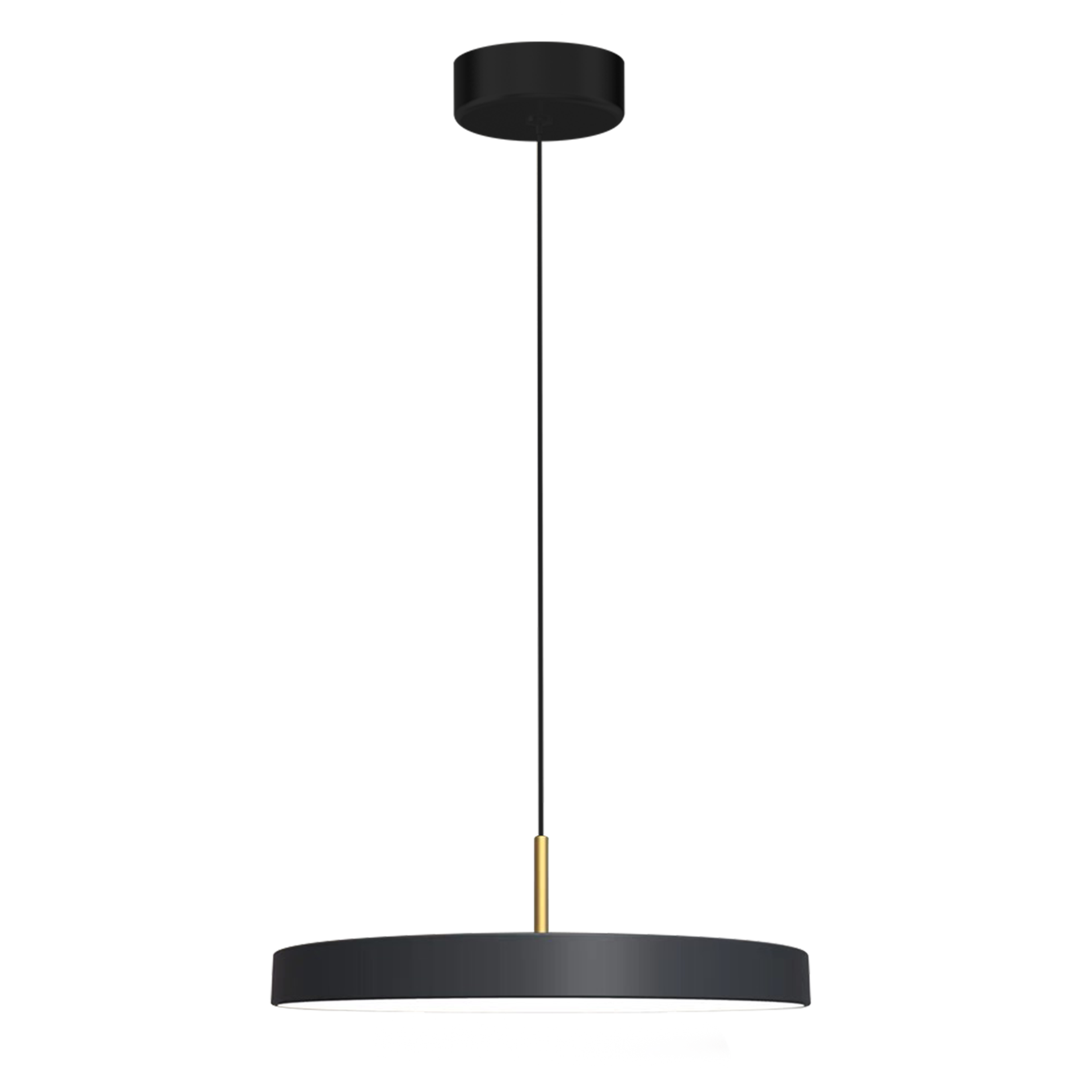Lampa wisząca Disc czarna LED Milagro