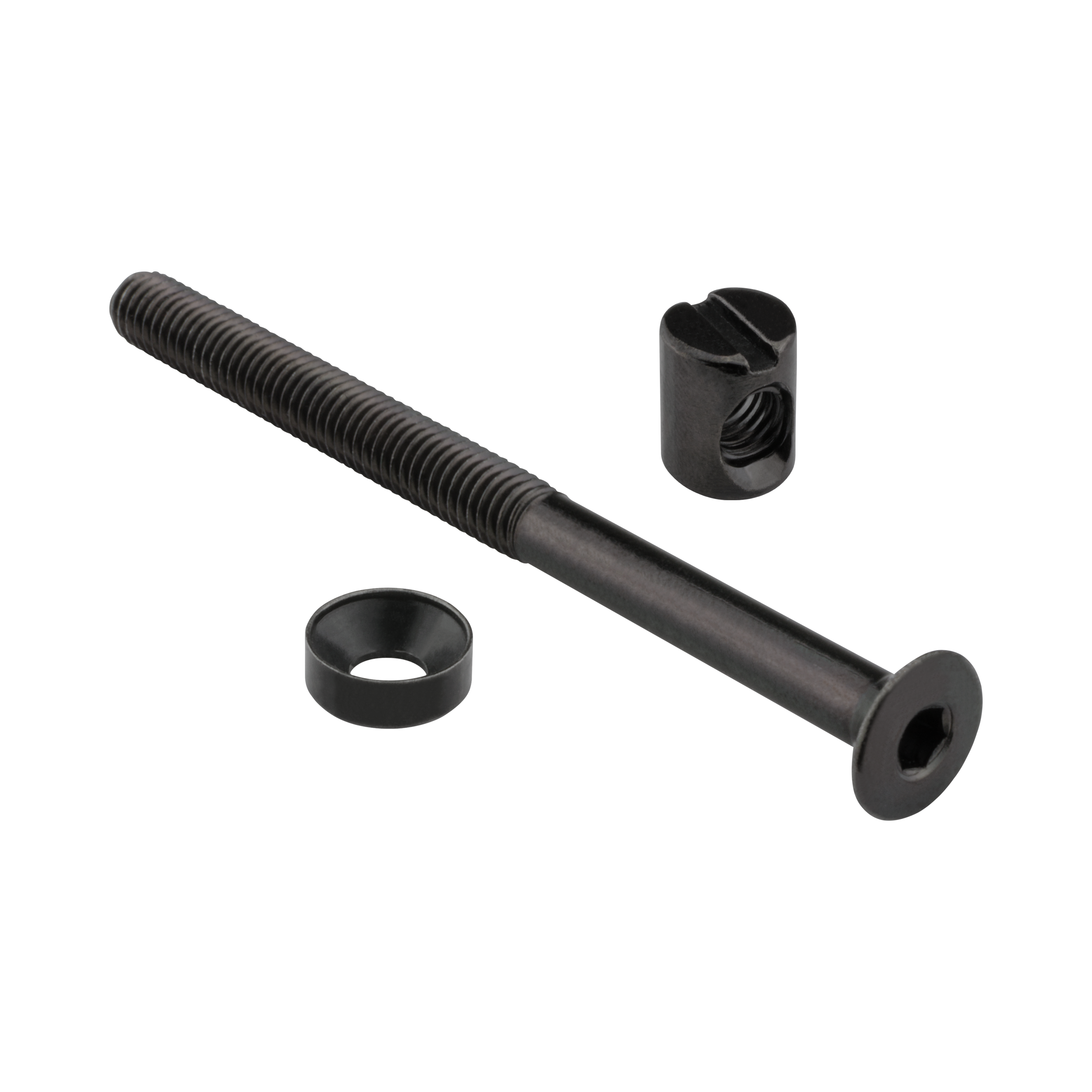 Złącze meblowe M6 x 80 mm czarne 8 szt. Stahl
