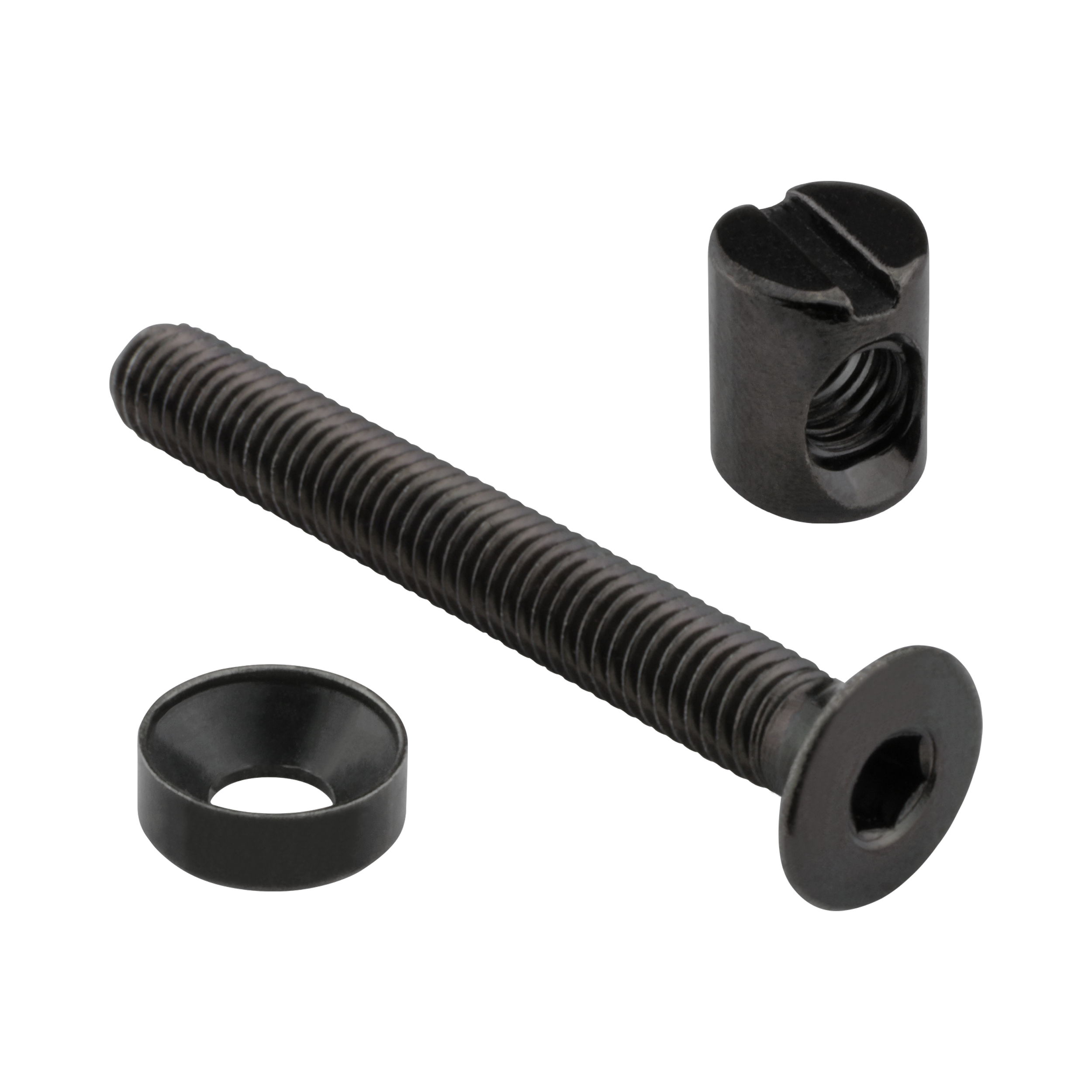 Złącze meblowe M6 x 50 mm czarne 8 szt. Stahl