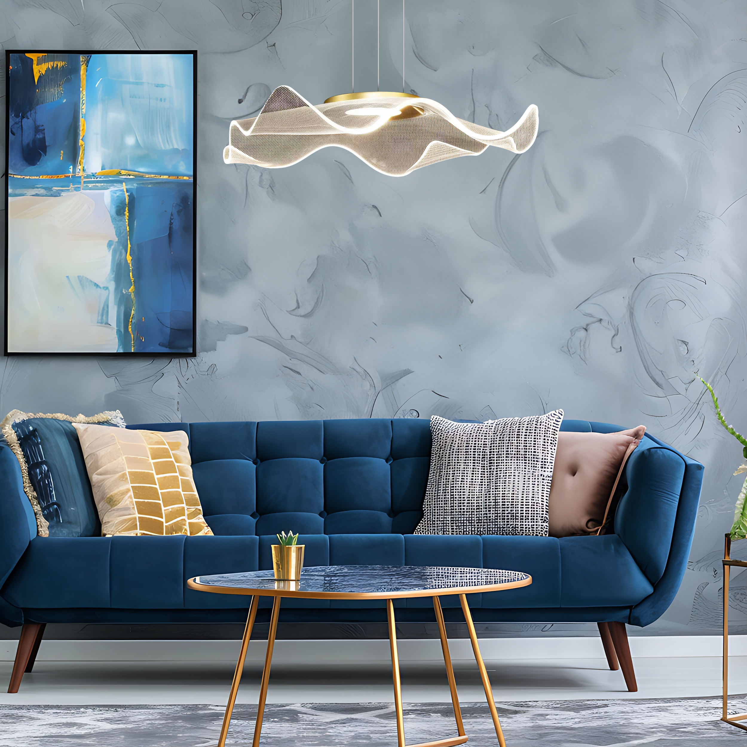 Lampa wisząca Largo złota 1120 lm LED Milagro - 3