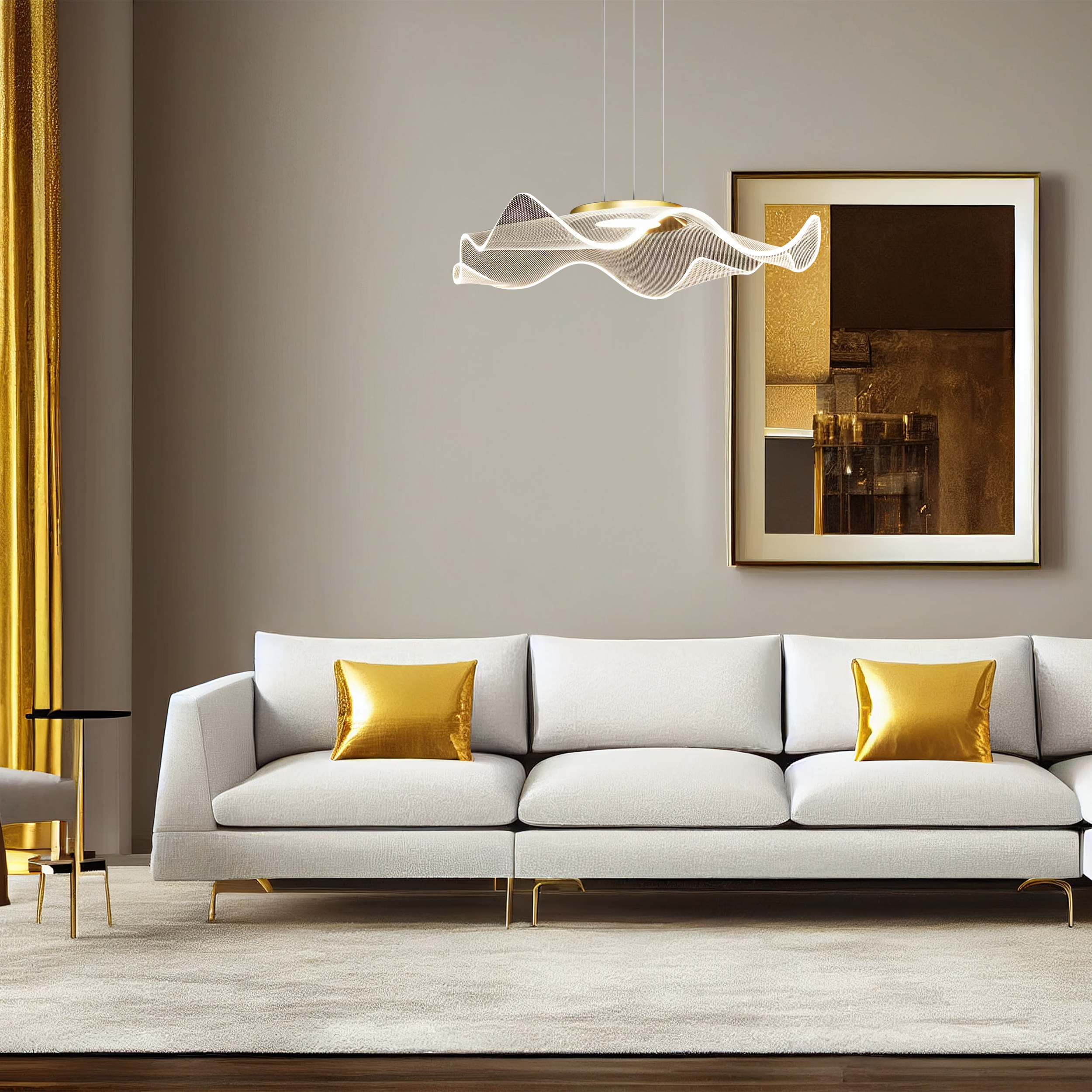 Lampa wisząca Largo złota 1120 lm LED Milagro - 2