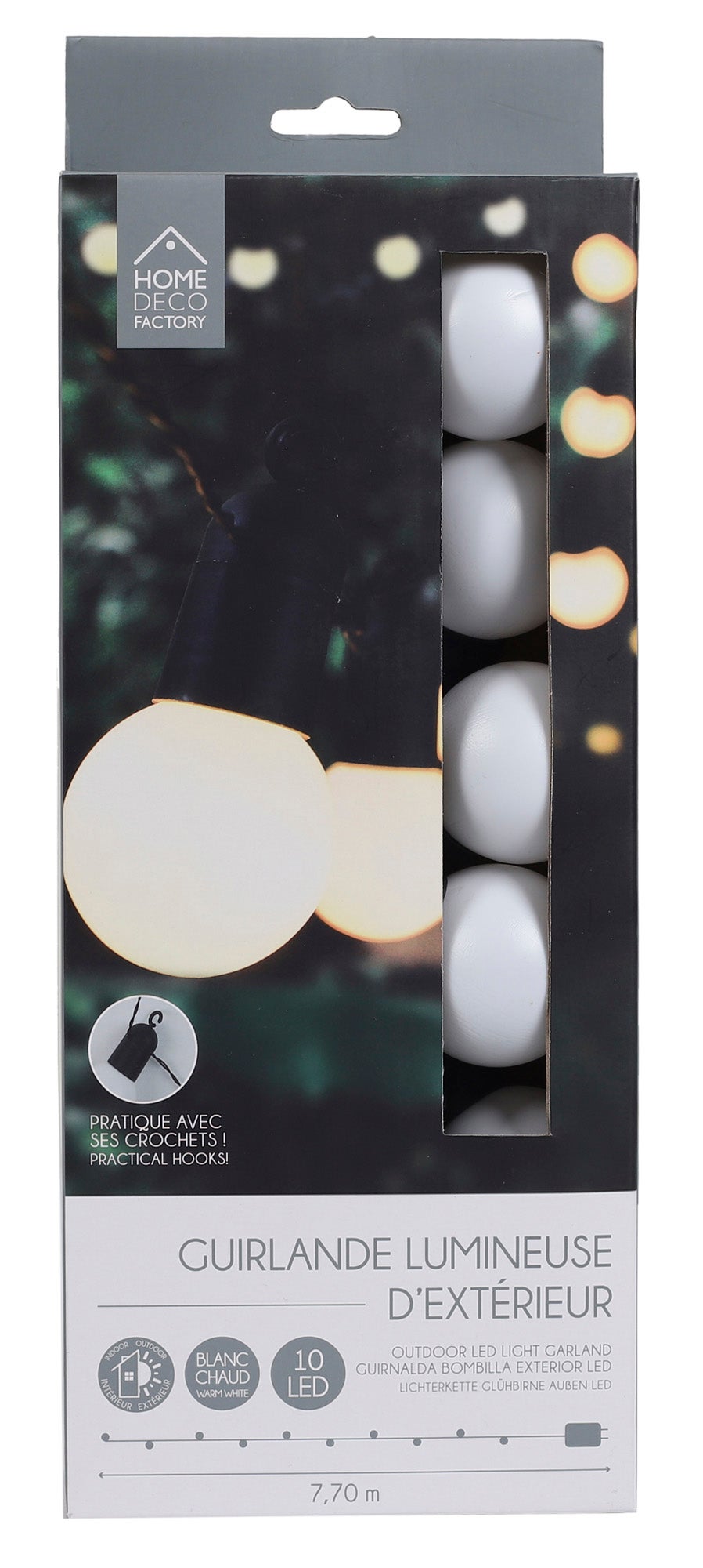 Guirnalda para exterior 10 led  de 270 cm de longitud - 3