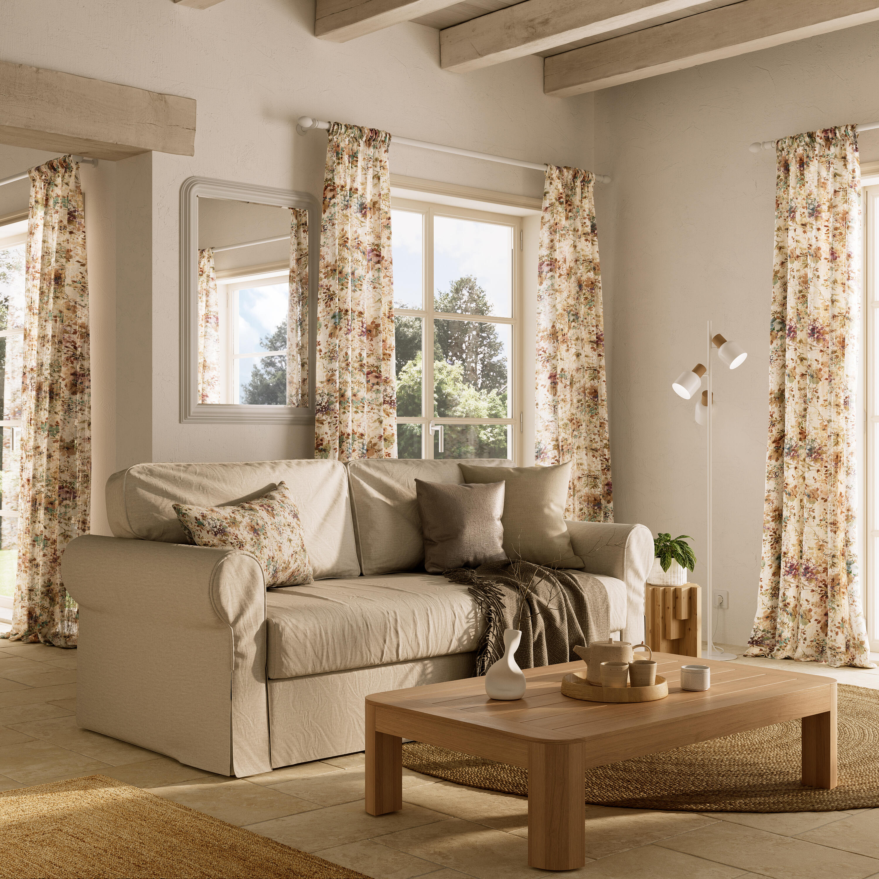 Lampada da terra Venosa in acciaio, H 143 cm, E14 3xMAX15W INSPIRE - 6