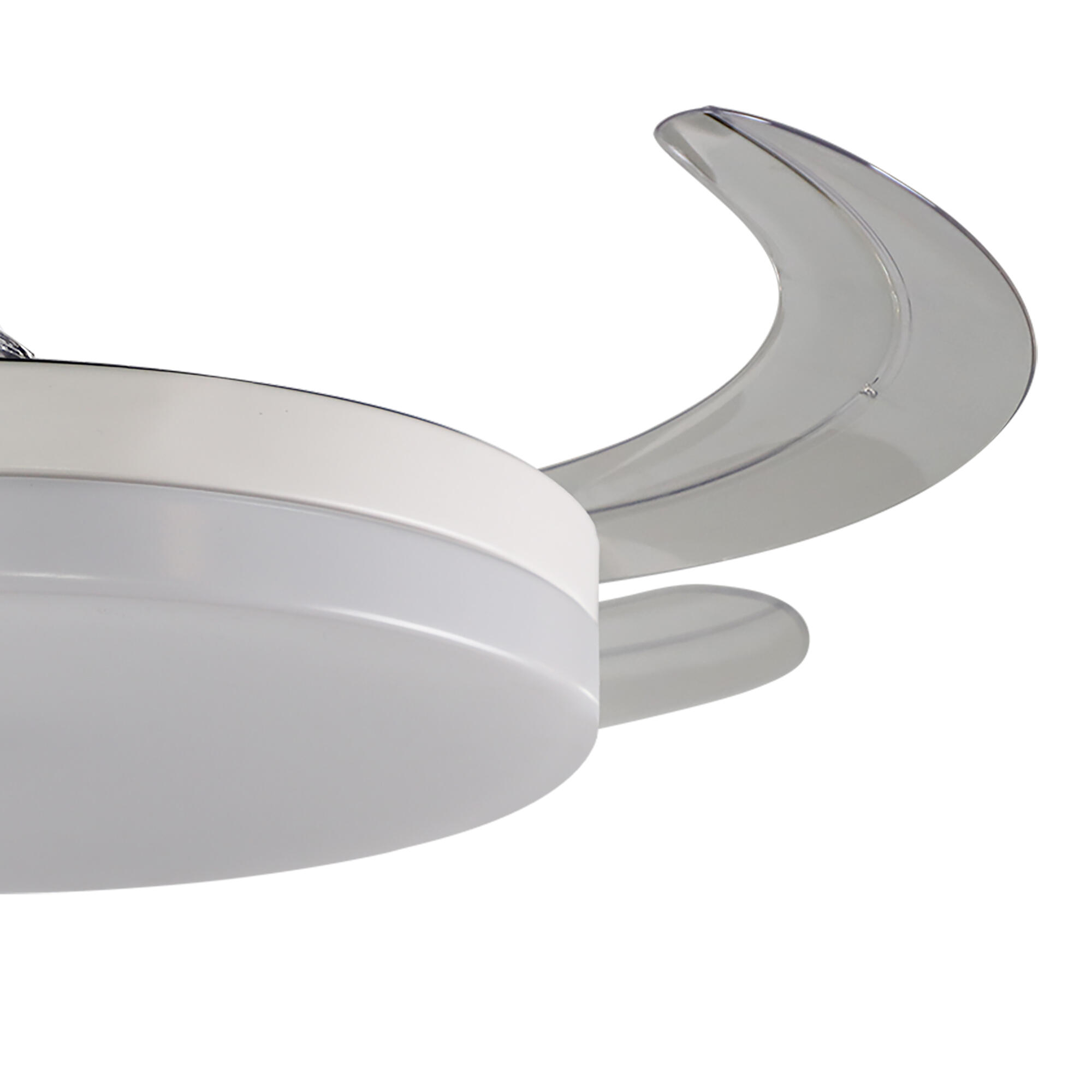 Ventilador de techo con luz sin aspas silencioso DC Xtrelamp Alarik blanco 106 cm - 12