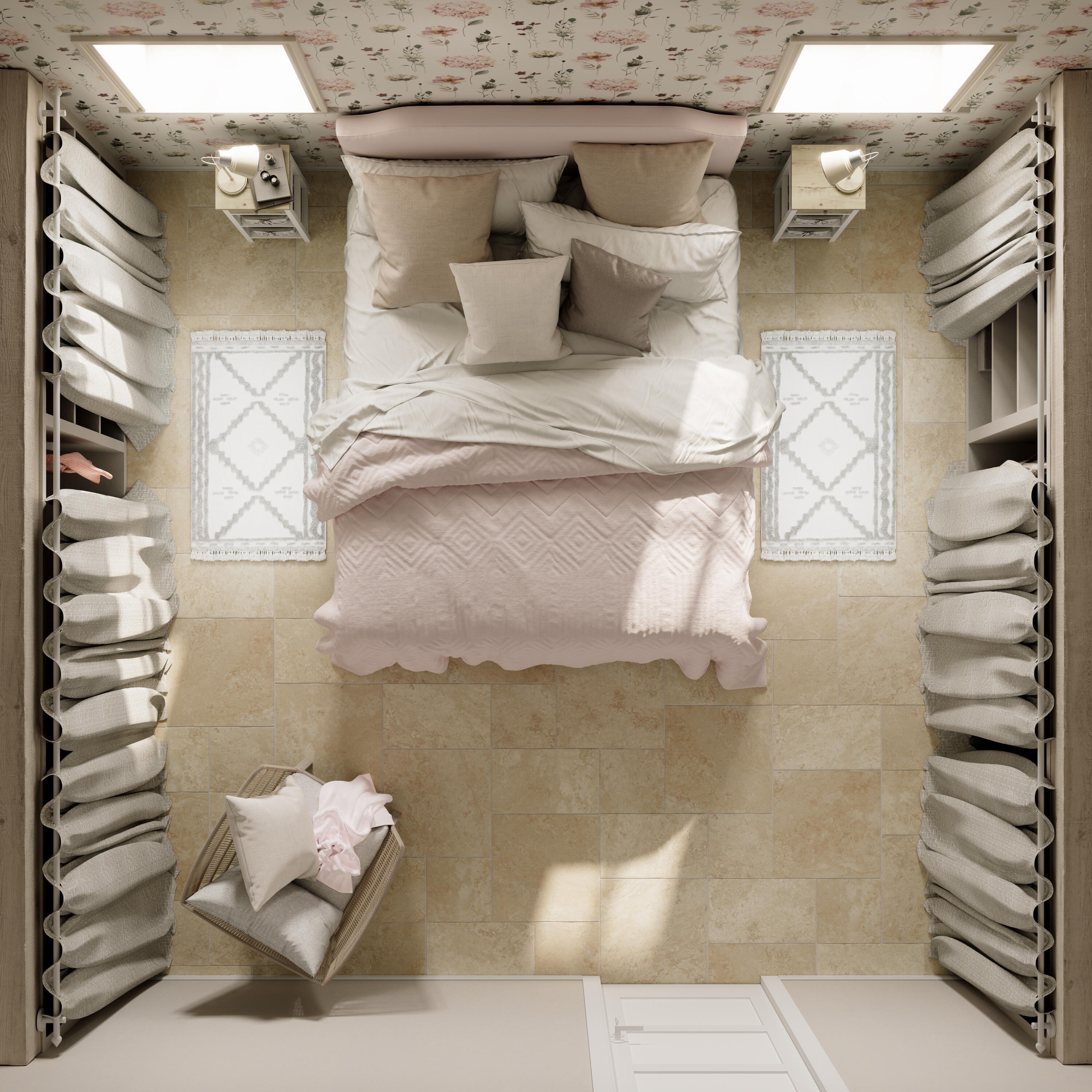 Cuscino LENILA bianco 45 x 45 cm - 6