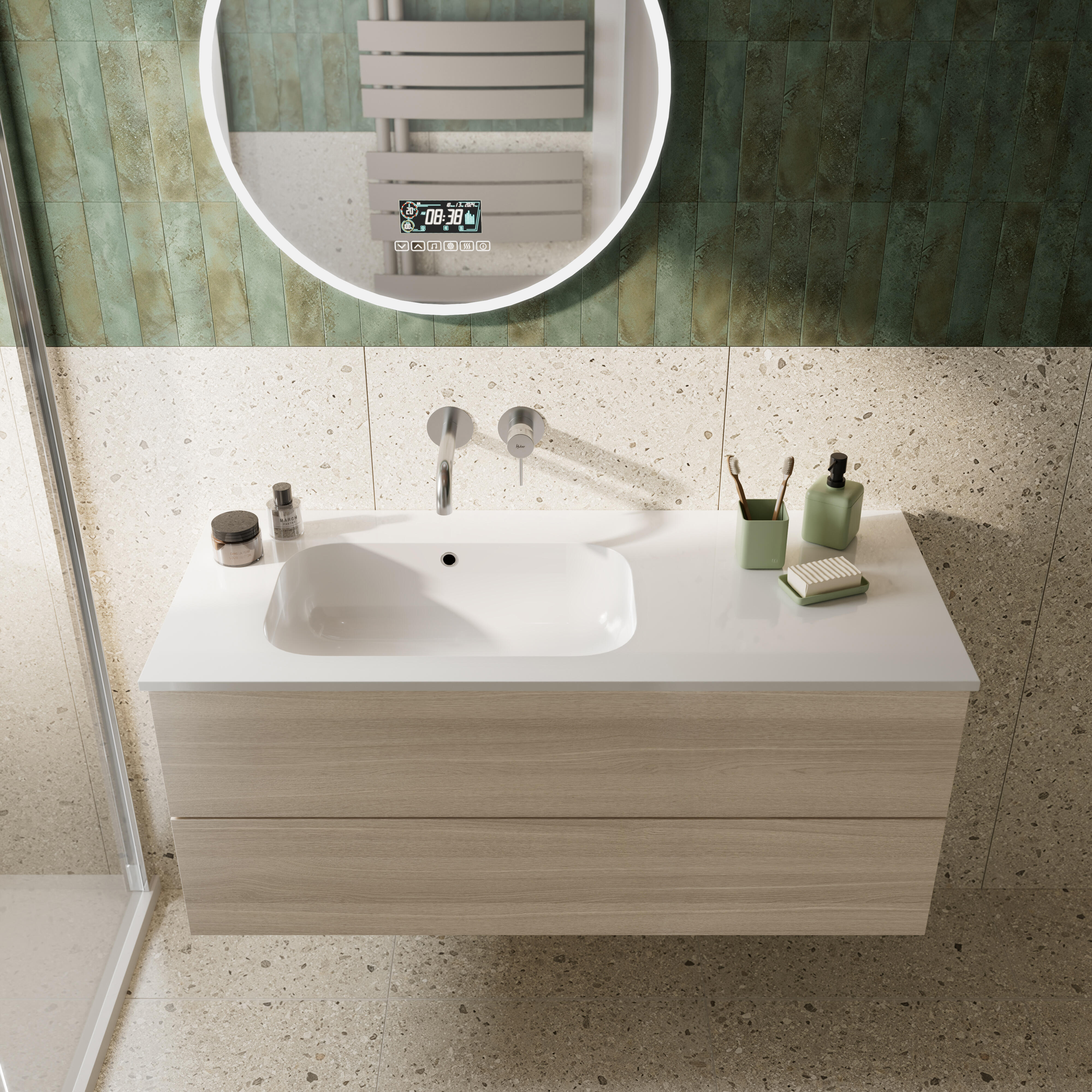 Piastrella da pavimento e rivestimento interno in gres porcellanato 60 x 120 cm rettificato beige opaco Essentiel R10 traffico intenso (pei 4/5) Sp. 8.5 mm 1.44 mq - 4