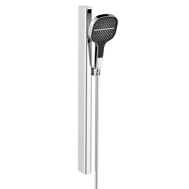 Doccetta con flessibile doccia e barra di scorrimento AQUASANIT Atlas 3 getti in inox cromo 3 getti
