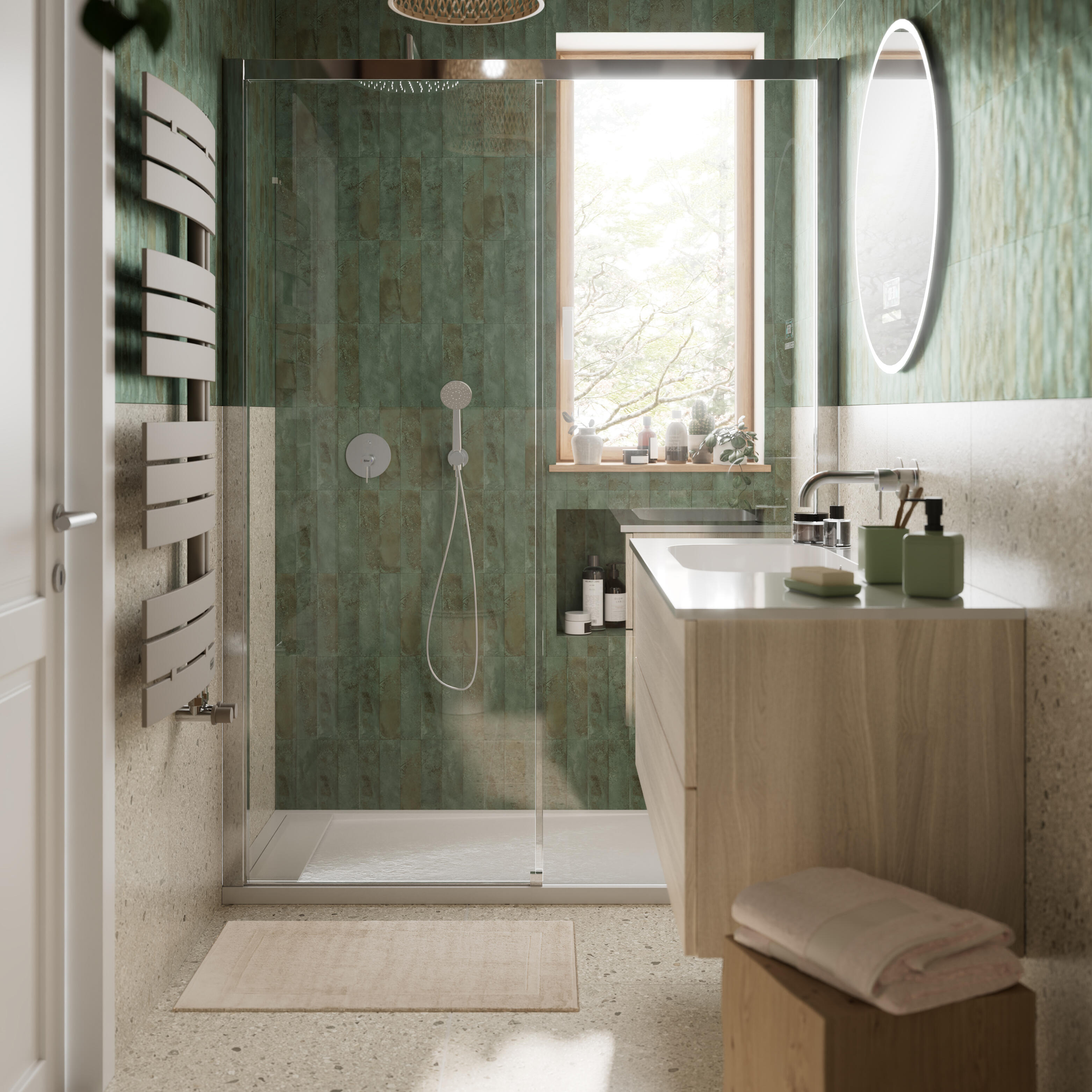 Piastrella da pavimento e rivestimento interno in gres porcellanato 60 x 120 cm rettificato beige opaco Essentiel R10 traffico intenso (pei 4/5) Sp. 8.5 mm 1.44 mq - 2