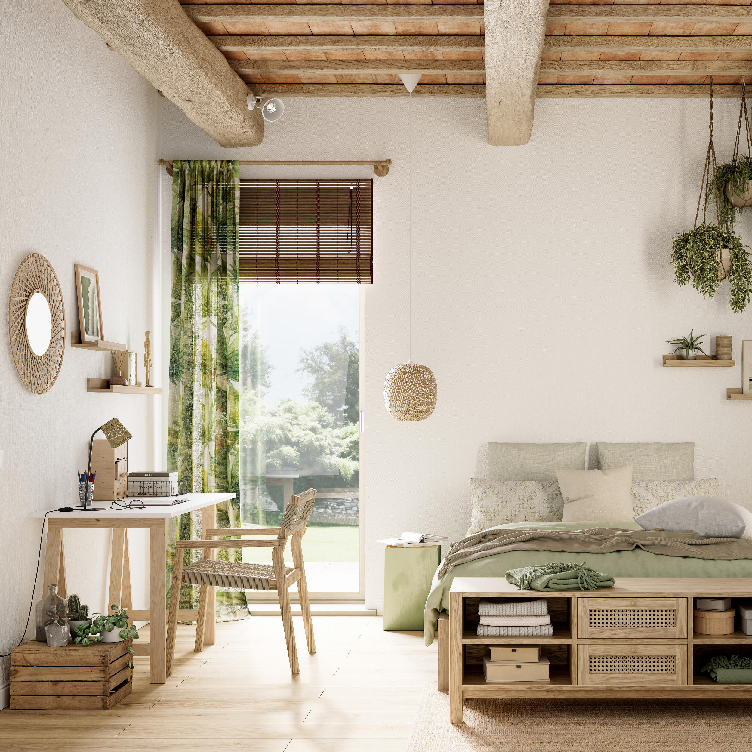 Sedia da giardino con braccioli Oasis NATERIAL, struttura in acacia legno, seduta in corda, 2 pezzi - 6