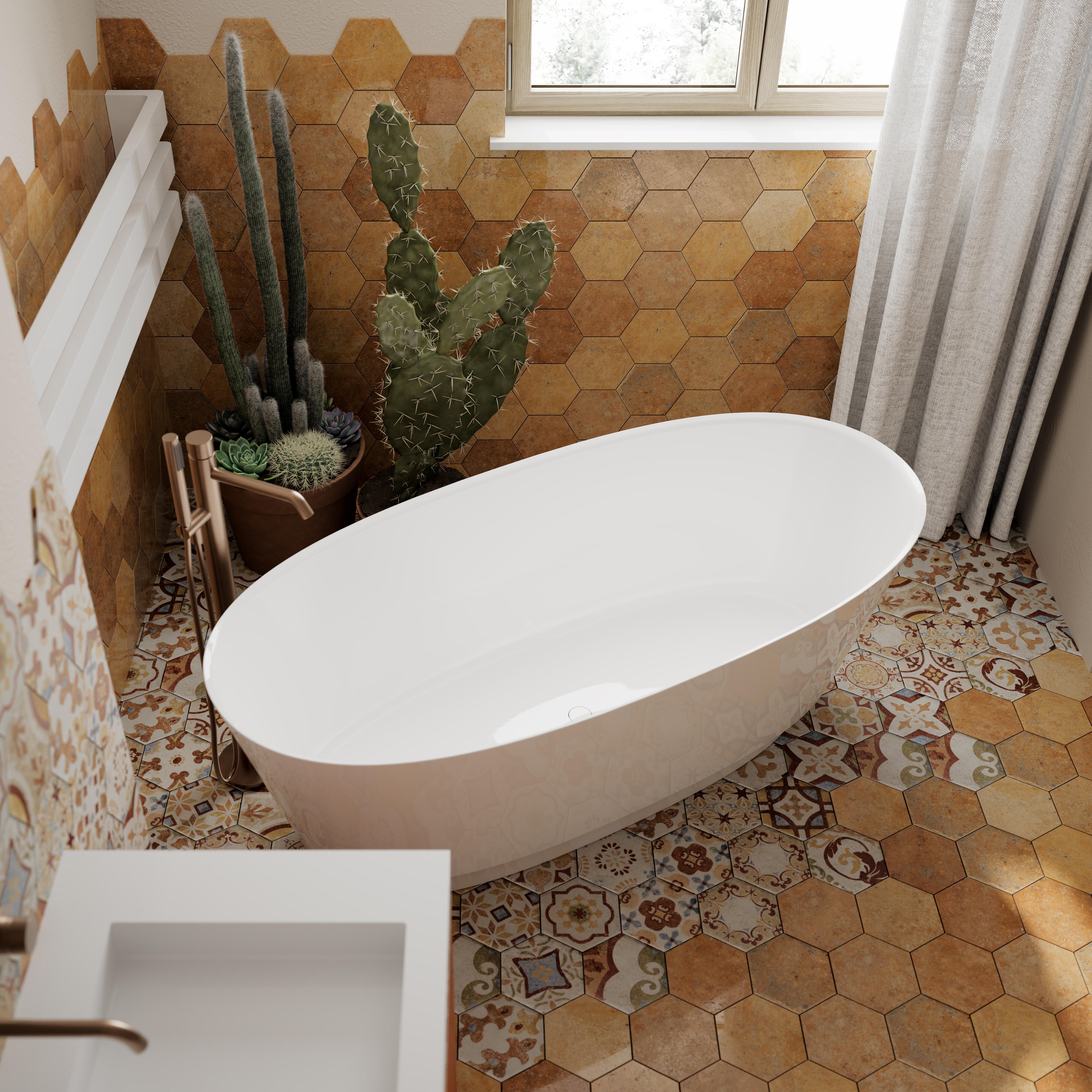 Scaldasalviette ad acqua calda IRSAP STEP bianco perla interasse 1276 mm, L 150 x H 31 cm - 2