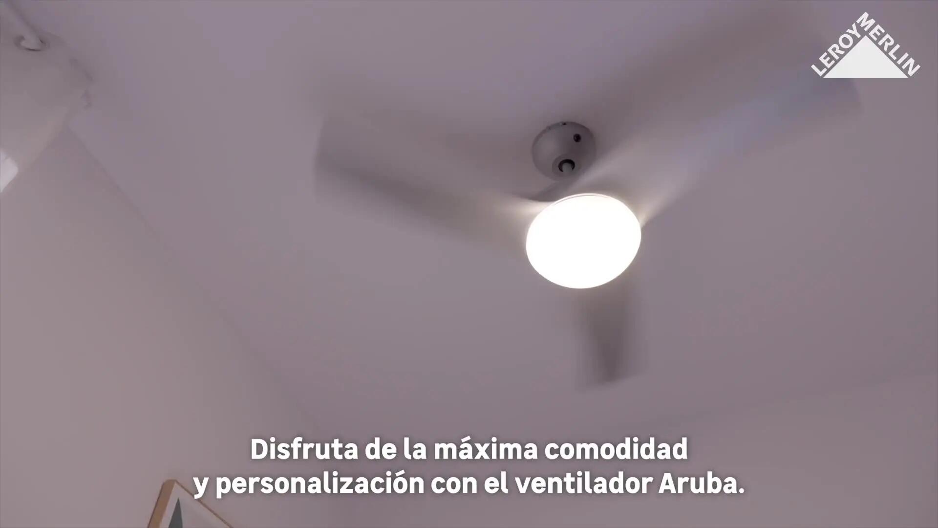 Ventilador de techo con luz AC con mando ø112 cm Aruba INSPIRE blanco E27 3 aspas |3 velocidades |modo verano/invierno |temporizador | recomendado de 13 a 20 m² - 7