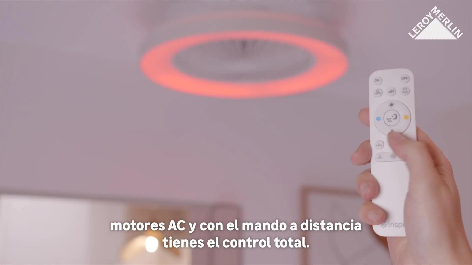 Ventilador de techo con luz sin aspas silencioso DC 24W con mando ø58 cm Estepa INSPIRE blanco y beige luz CCT 6 velocidades| modo verano/invierno| brisa| temporizador| recomendado para <13m² - 4