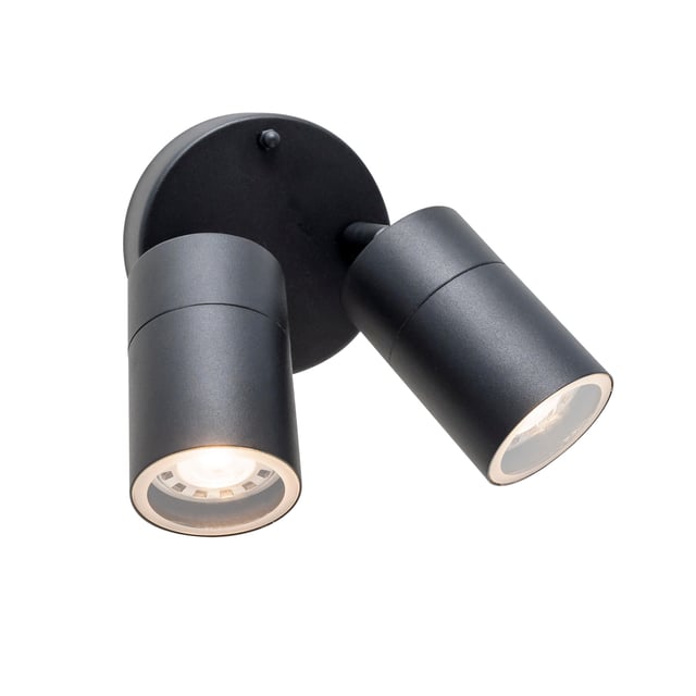 APLIQUE DOBLE PIXA NEGRO IP44 GU10 16W 