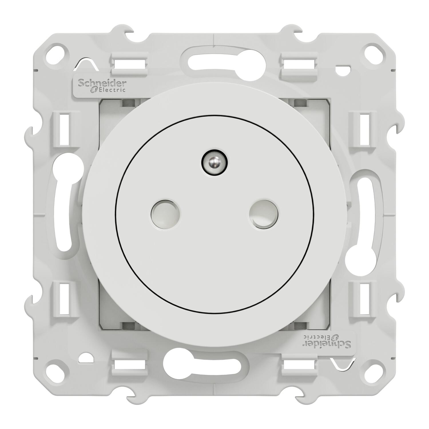 Prise de courant 2P+T affleurante ODACE lot de 10 - SCHNEIDER ELECTRIC - 2