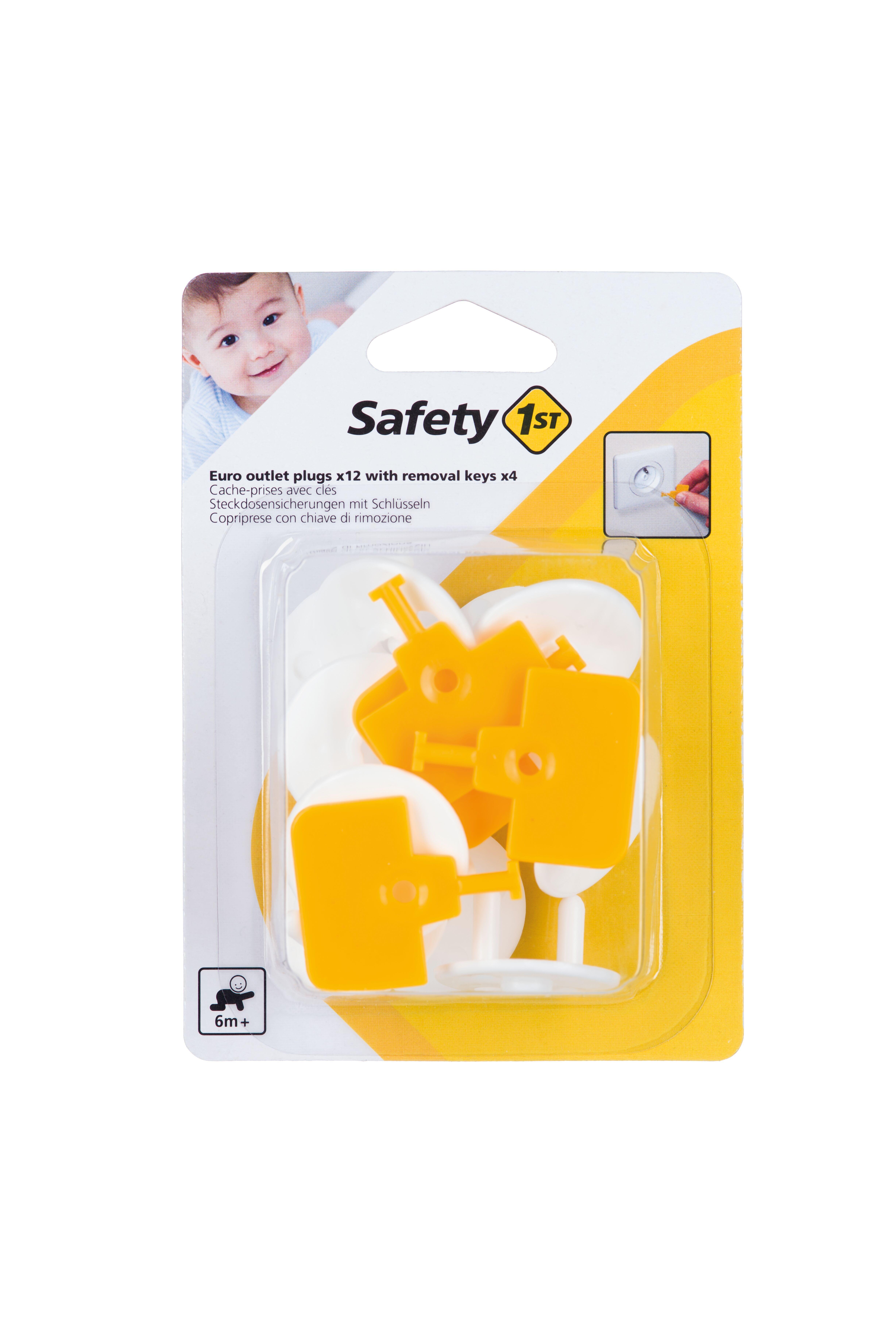 12 cache-prises blancs avec clés jaunes SAFETY 1ST - 3