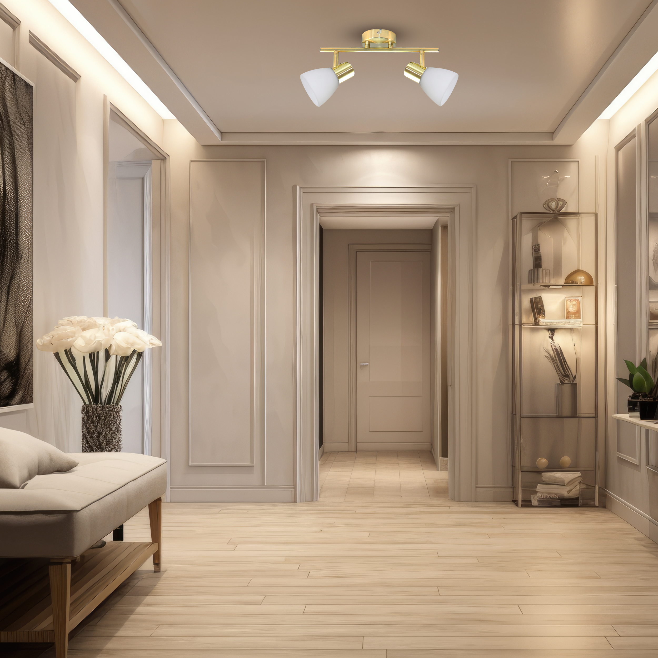 Listwa reflektorowa Jota złota 2 x E14 Milagro - 2